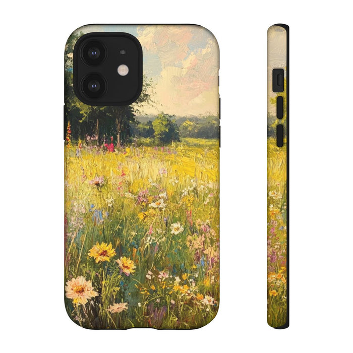 Zonnige Bloemenweide Schildering