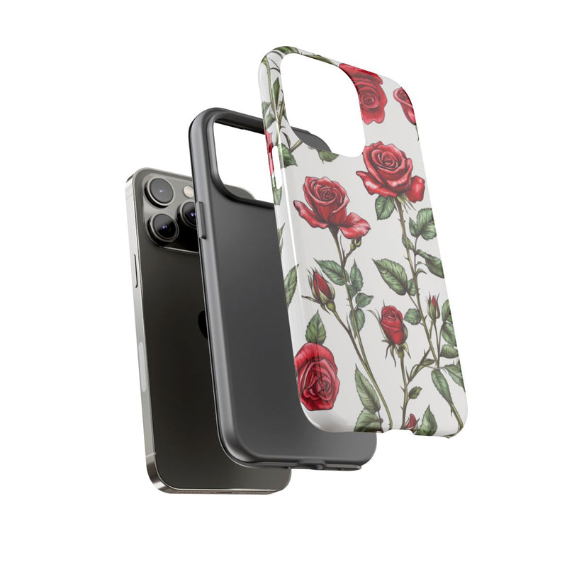 Rode Rozen Botanisch Patroon