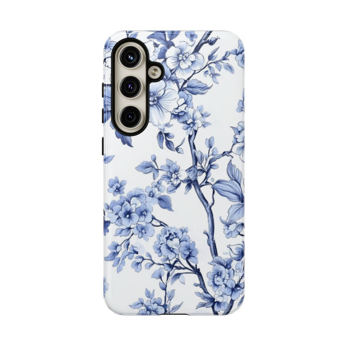 Blauw Vintage Bloemenpatroon