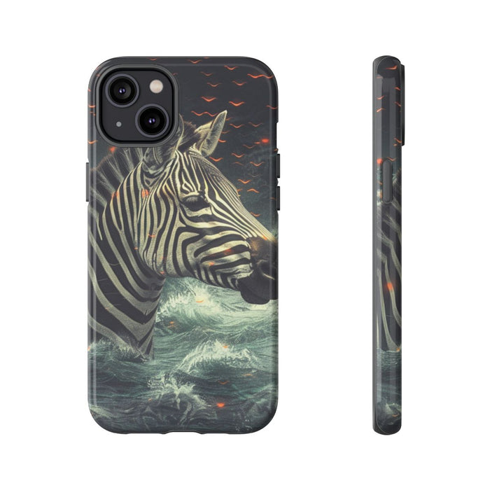 Zebra in Water met Gloeiende Vonken