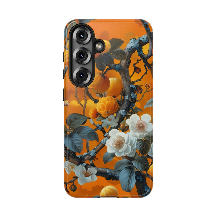 Vintage Botanisch Oranje Bloemenpatroon