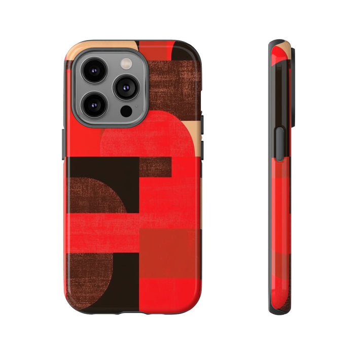 Rood-Bruin Geometrisch Abstract