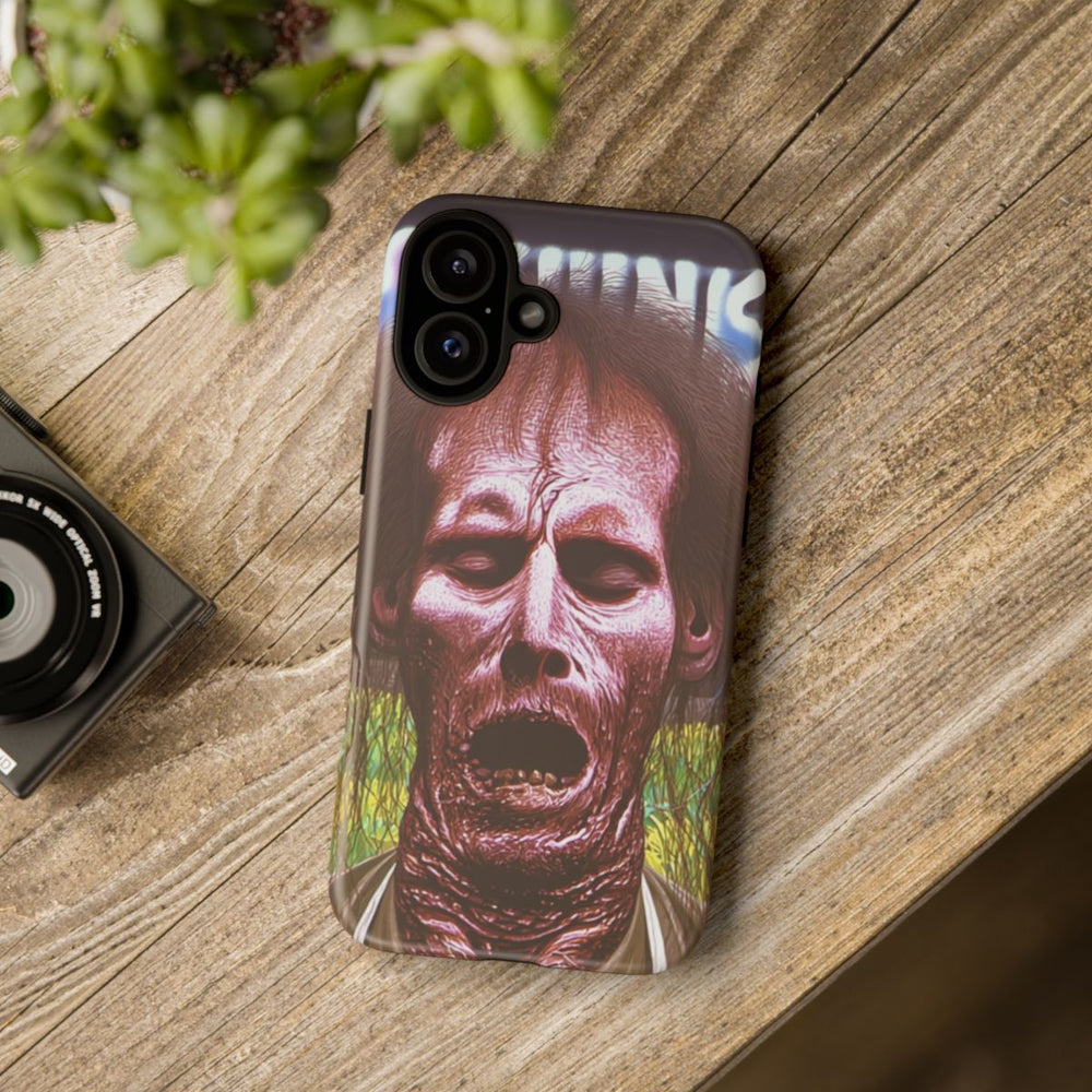 Surrealistisch Zombiegezicht met Vurige Lucht