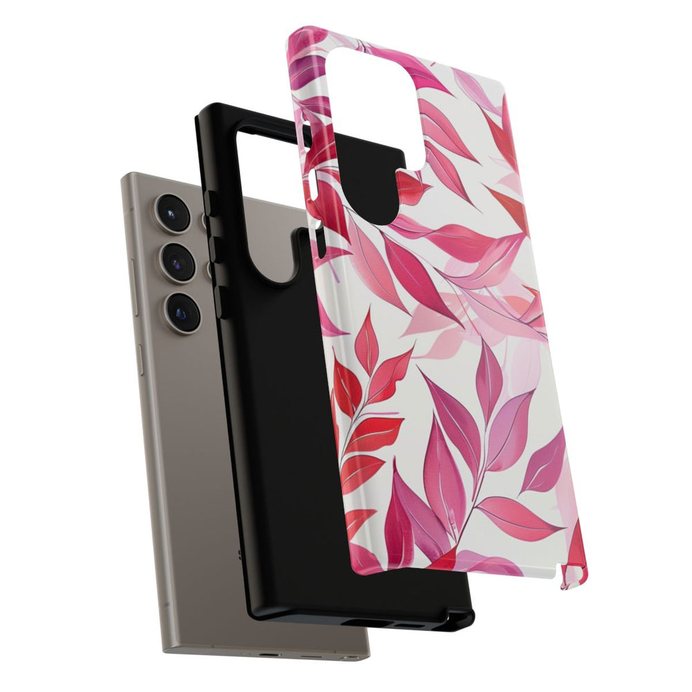 Roze en Rode Bladerenpatroon