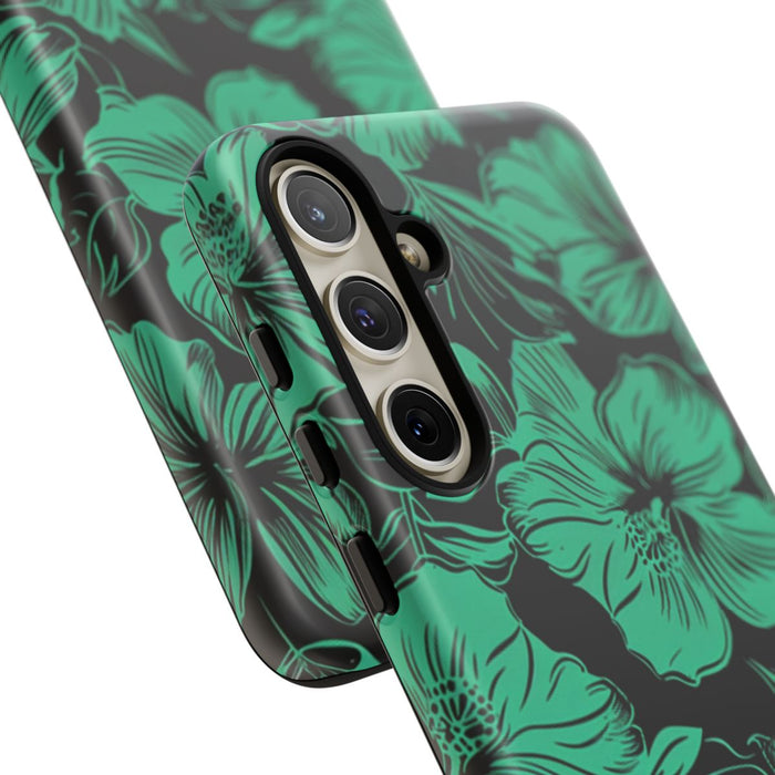 Groen Hawaïaans Bloemenpatroon