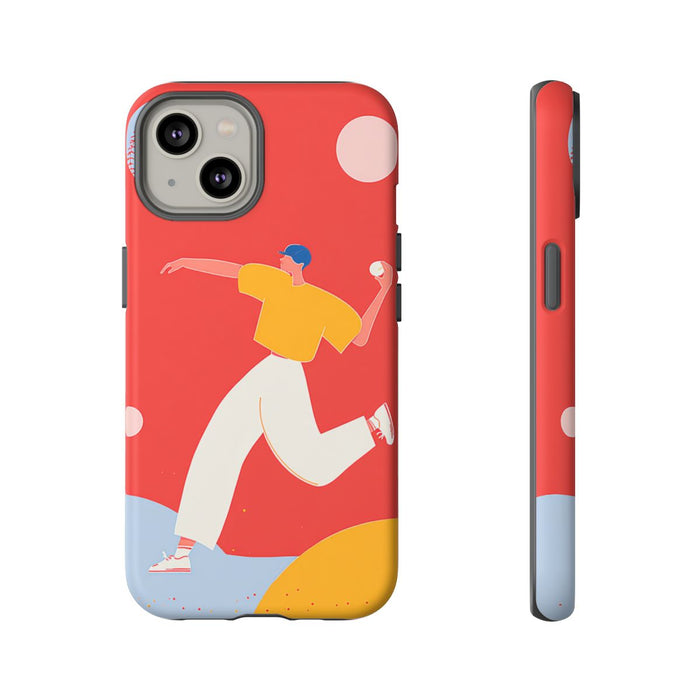 Minimalistische Honkbalspeler Illustratie