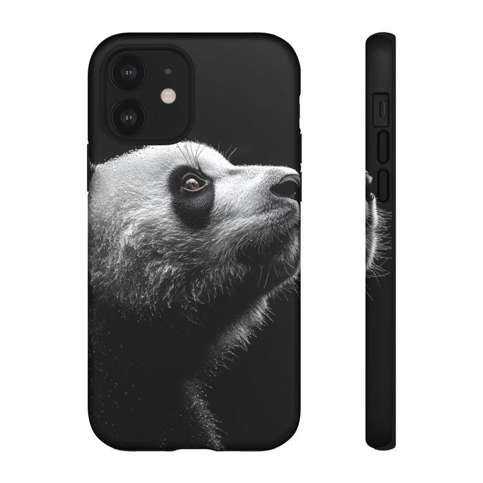 Gedetailleerde Zijaanzicht van Panda met Bruine Ogen