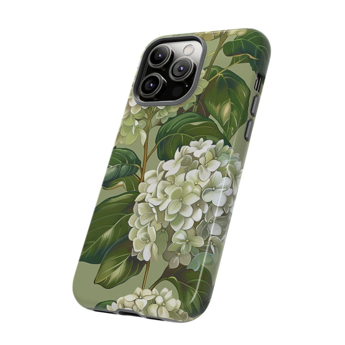 Realistisch Witte Hortensia Bloemenpatroon