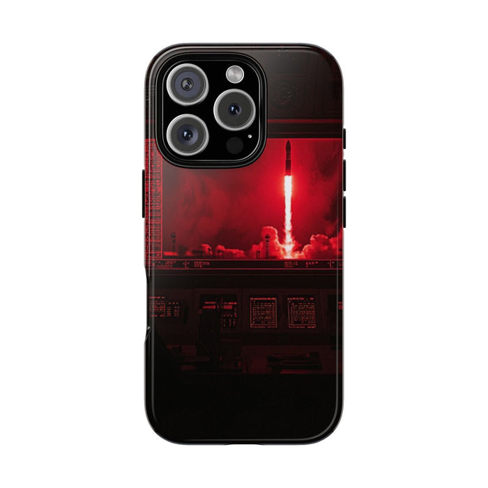 Raketlancering Controlekamer in Rood Licht