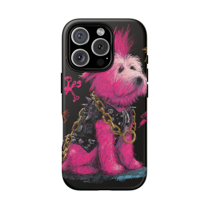 Punkhond met Roze Hanenkam Illustratie