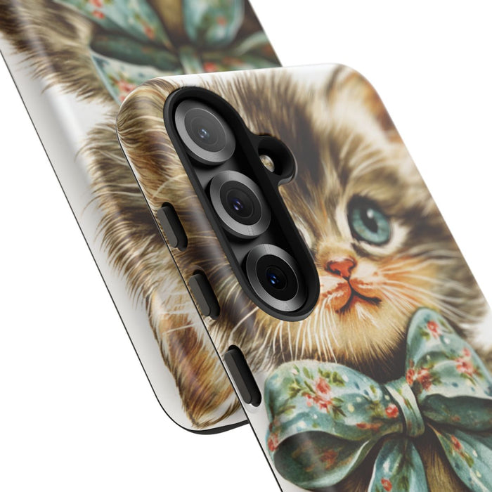 Schattige Retro Kitten met Strik