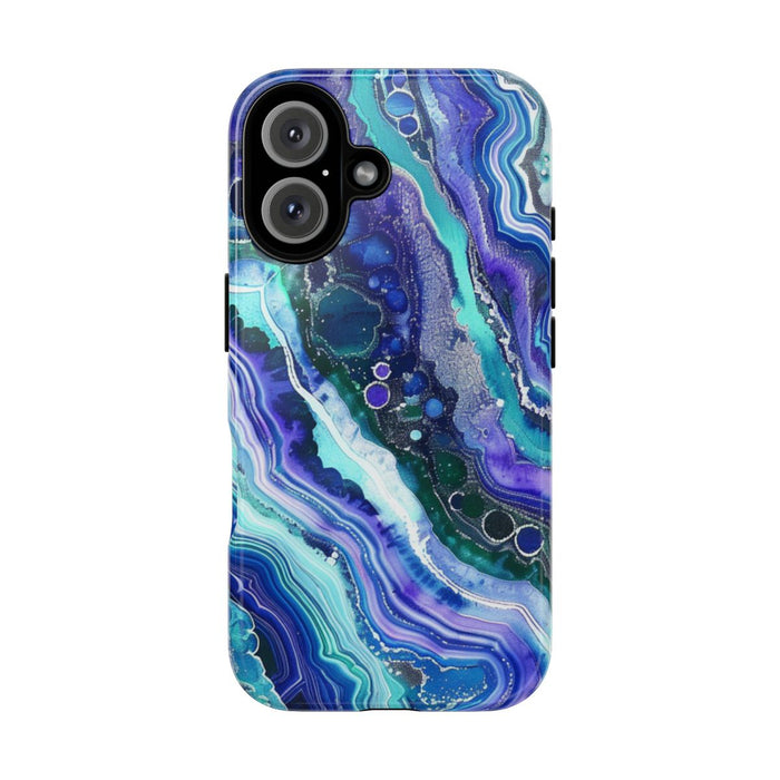 Blauw en Paars Geode-Wervelpatroon