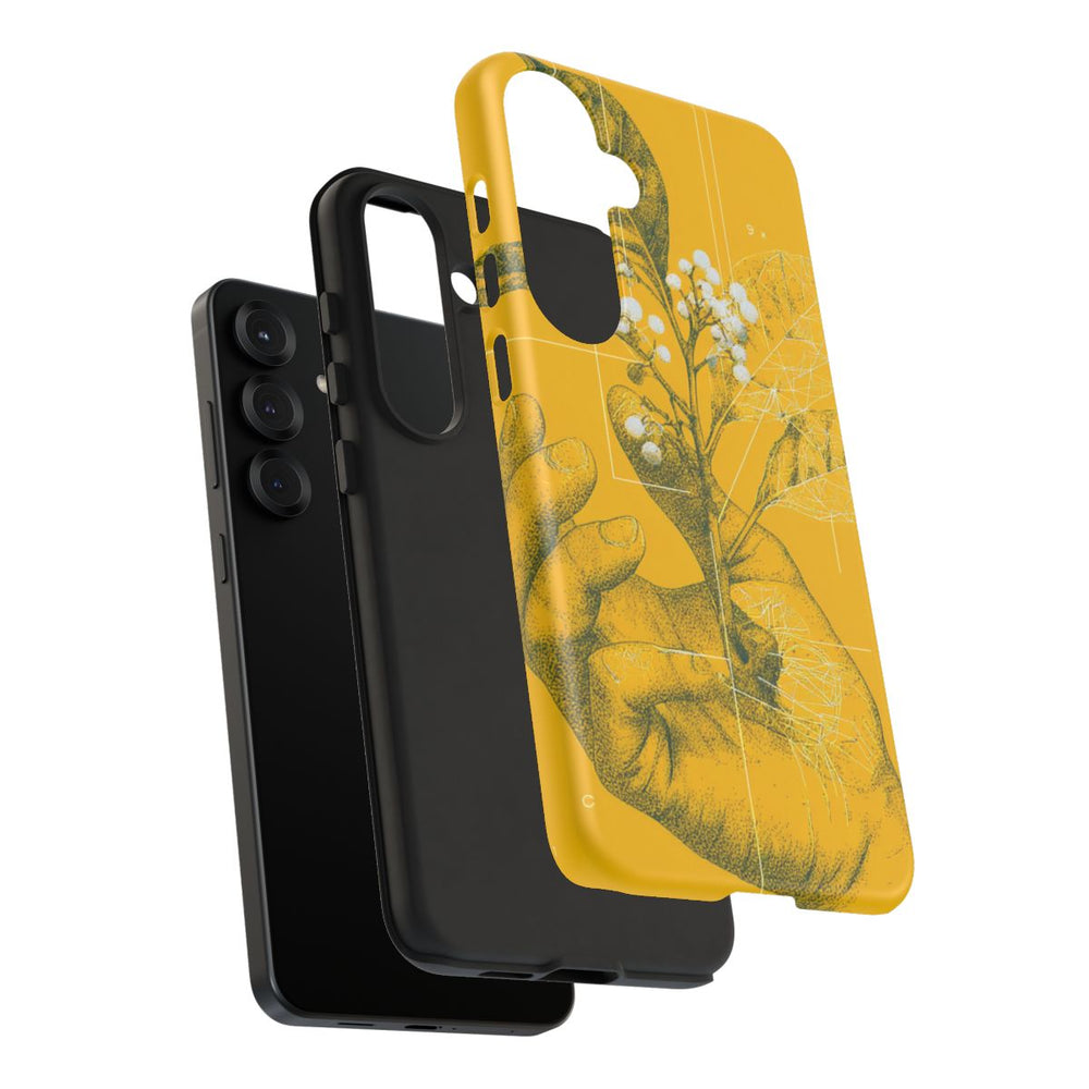 Hand met Botanische Bladeren en Bessen Illustratie