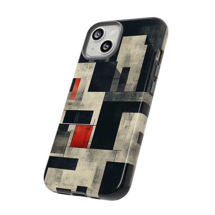 Abstract Geometrisch Patroon met Rode Accenten