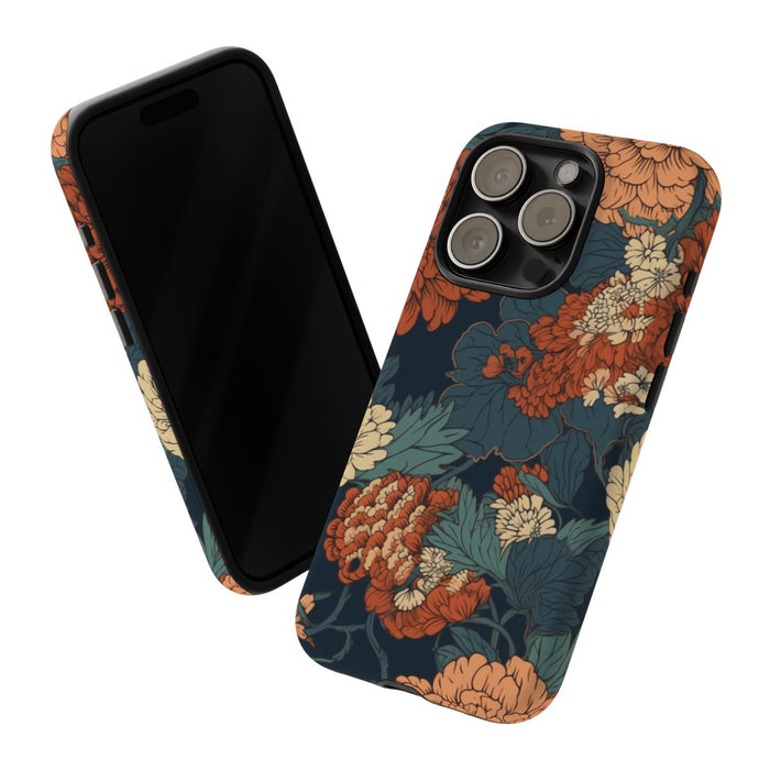 Vintage Bloemenpatroon in Warme Kleuren