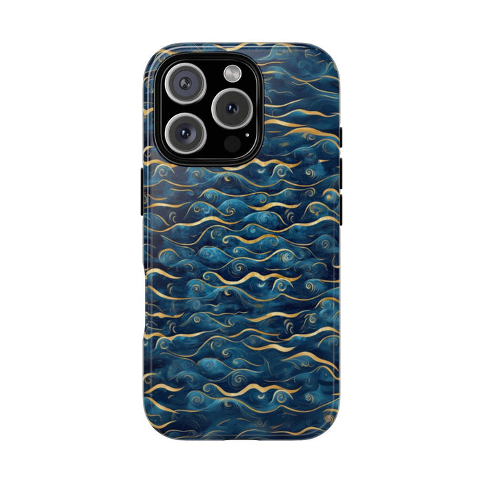Blauw-Gouden Golfpatroon