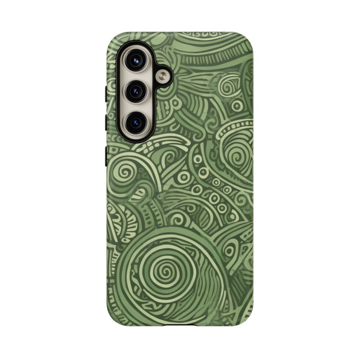 Abstract Groen Tribal Doodle Patroon