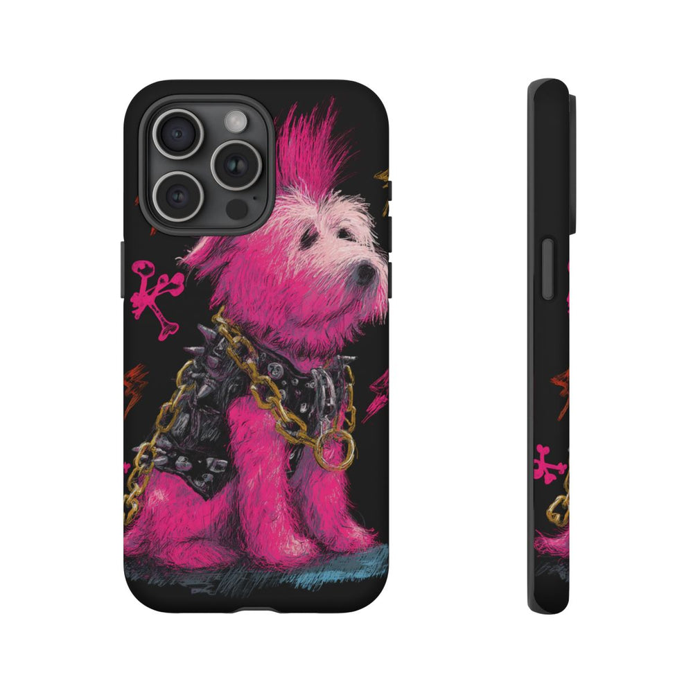 Roze Mohawk Punkhond Illustratie