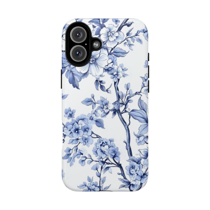 Blauw Vintage Bloemenpatroon