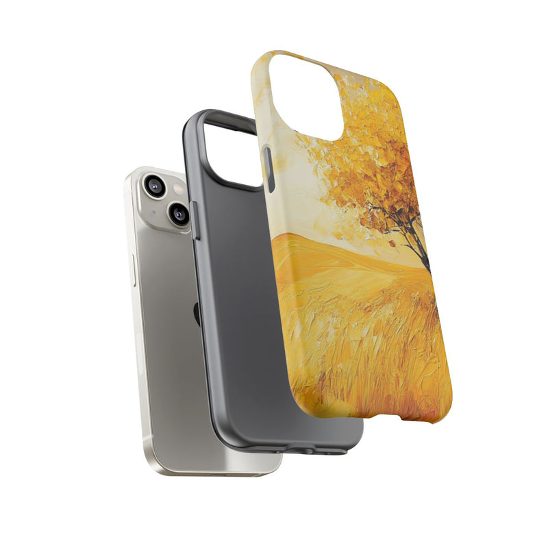 Gouden Herfstboom in Landschap