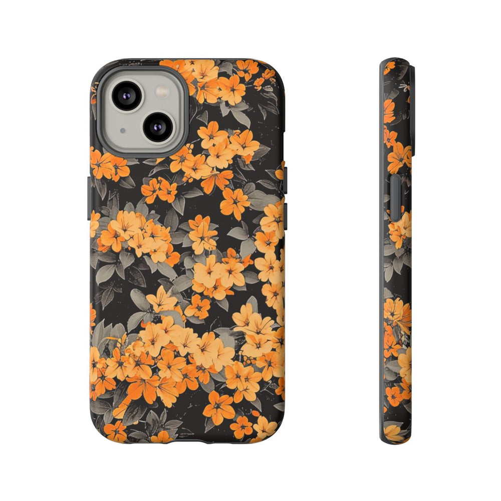 Levendig Oranje Bloemenpatroon