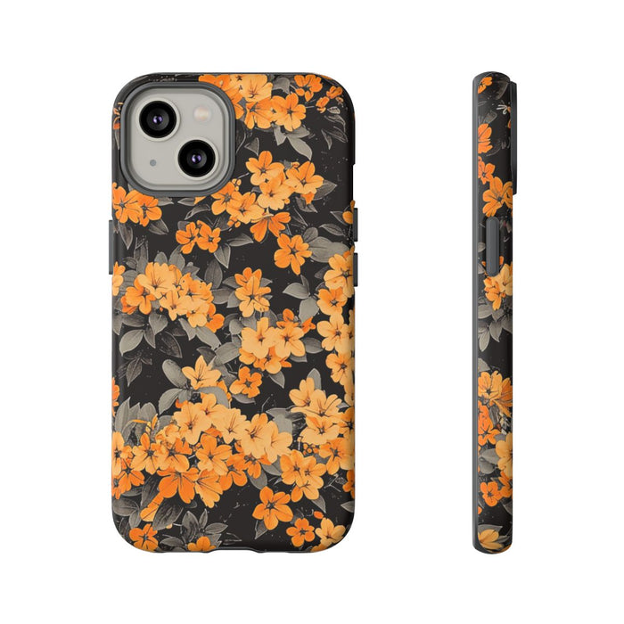 Levendig Oranje Bloemenpatroon