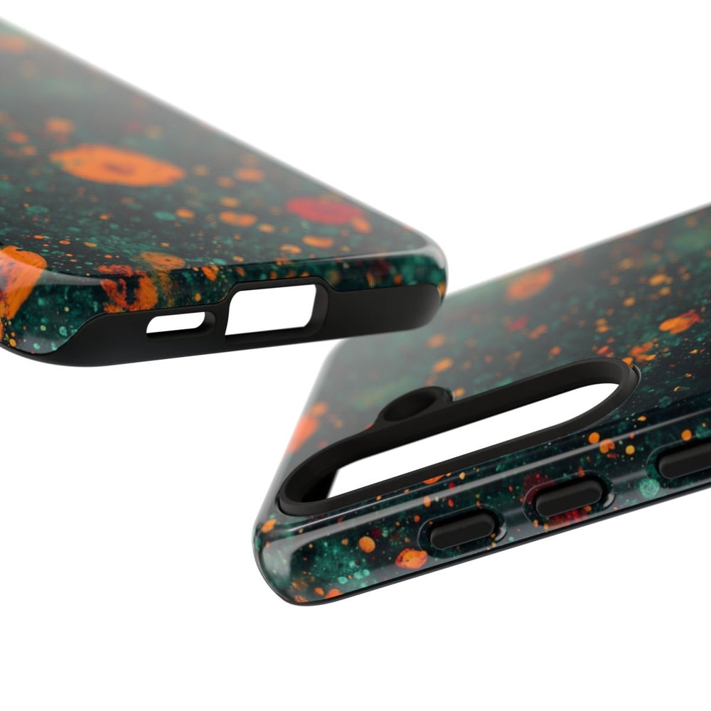 Abstracte Oranje en Teal Bellenpatroon
