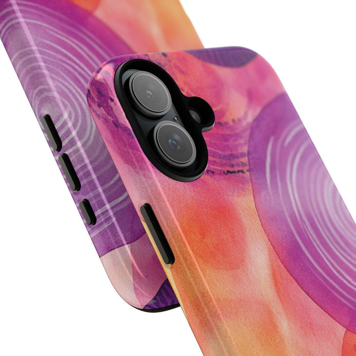 Abstracte Waterverf Cirkels in Warme Kleuren