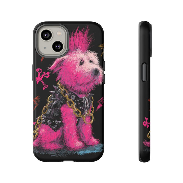 Punkhond met Roze Hanenkam Illustratie