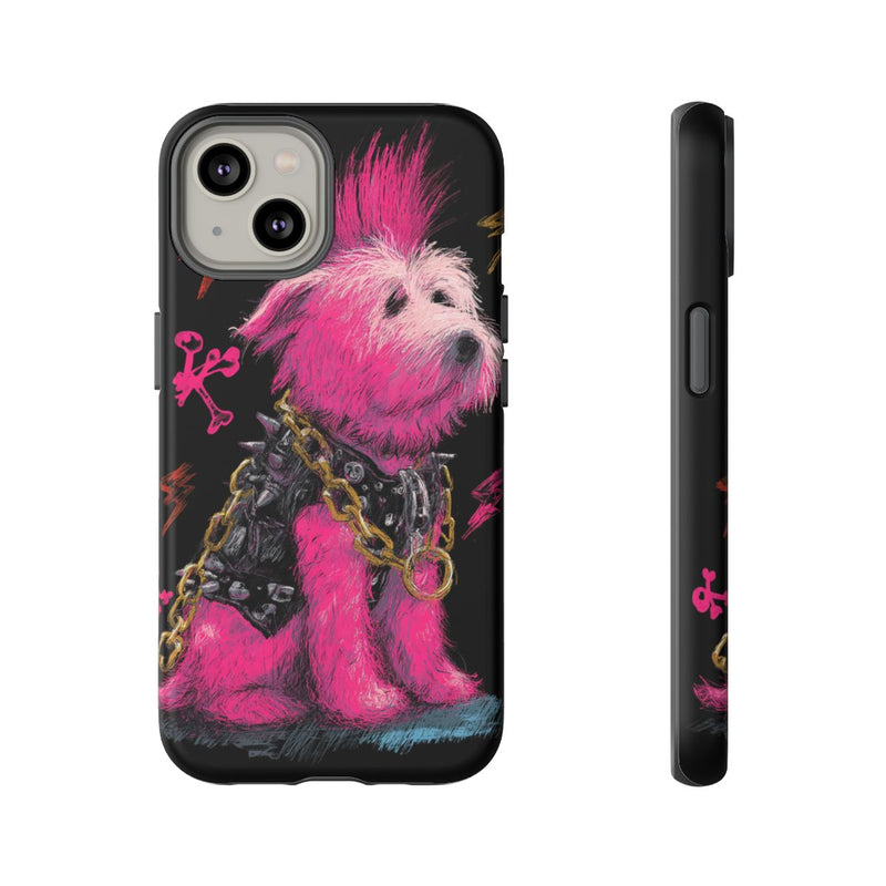 Punkhond met Roze Hanenkam Illustratie