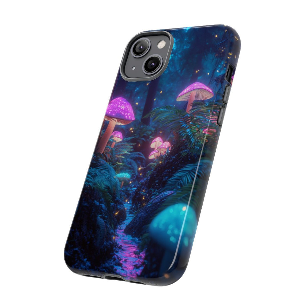 Gloeiende Paddenstoelen in een Sprookjesachtig Bos