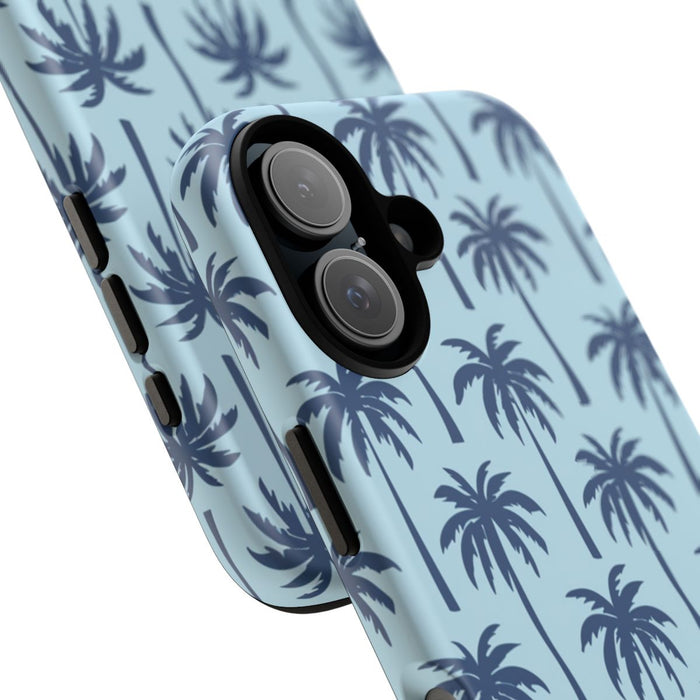 Blauw Palmbomenpatroon