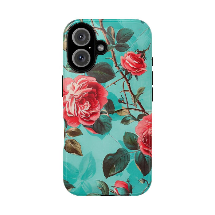 Rode Rozen op Turquoise Achtergrond