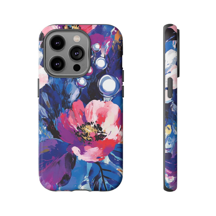 Abstracte Bloemenimpressie met Parelaccenten