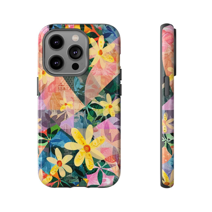 Abstract Bloemmotief met Geometrisch Patroon