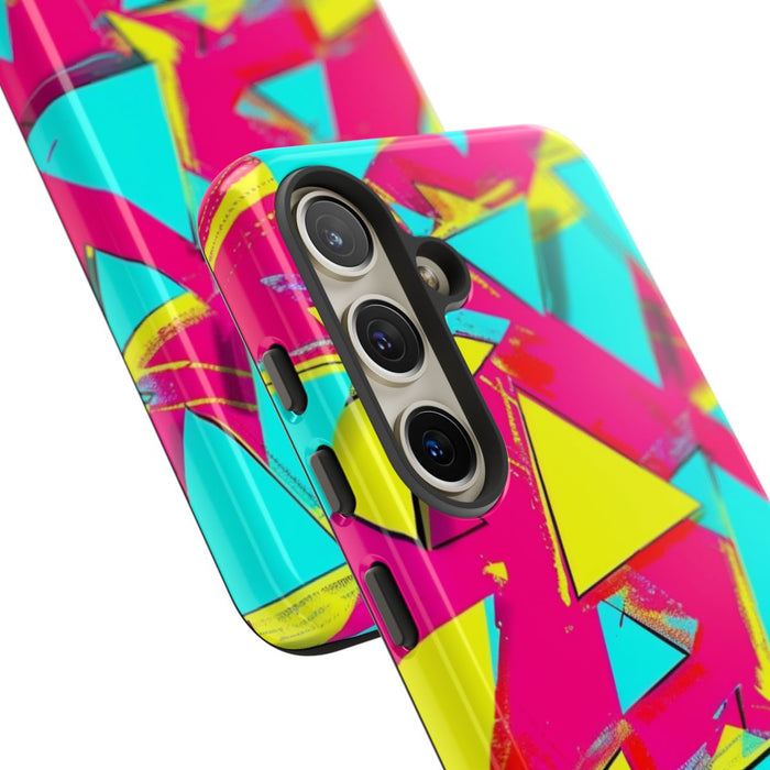 Neon Driehoeken Abstract Patroon