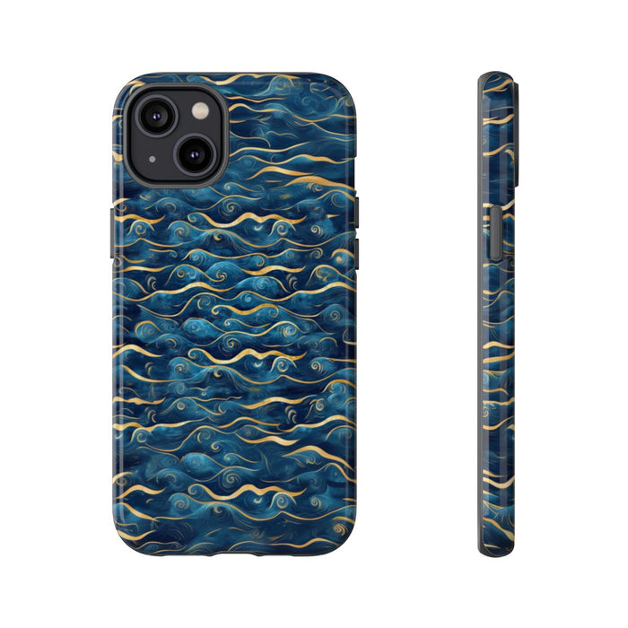 Blauw-Gouden Golfpatroon