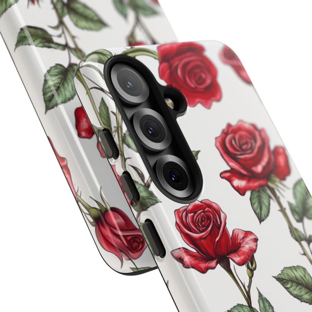 Rode Rozen Botanisch Patroon