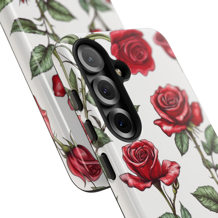 Rode Rozen Botanisch Patroon