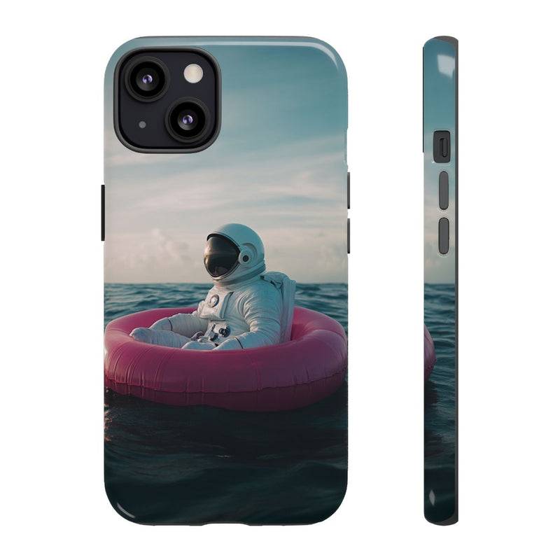 Astronaut op Roze Zwemband