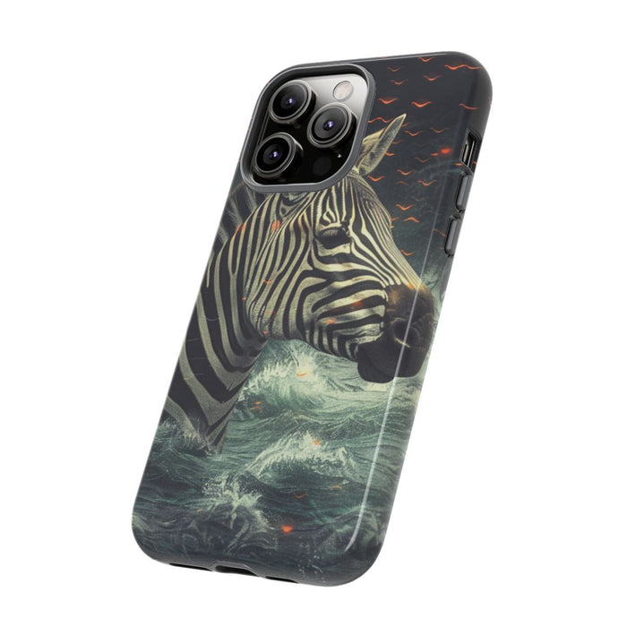 Zebra in Water met Gloeiende Vonken