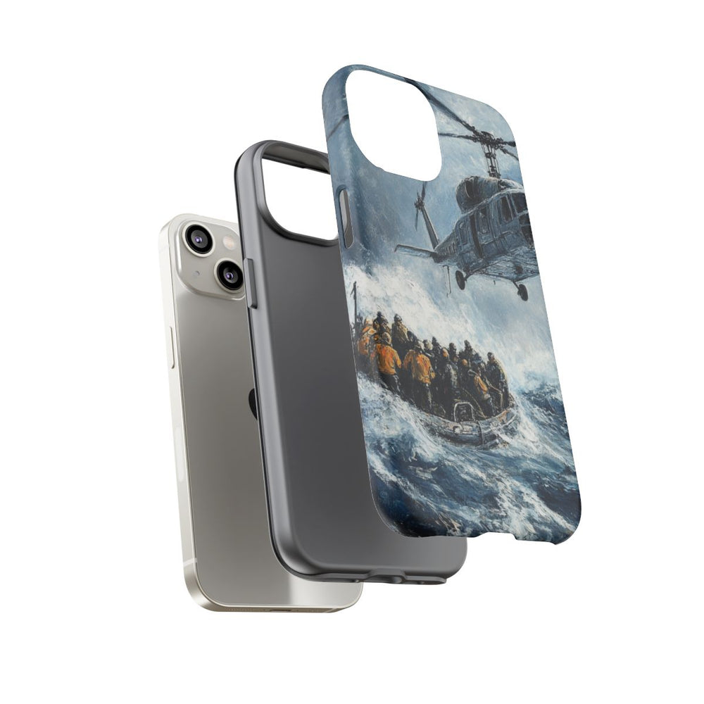 Helikopterredding op Zee Olieverfschilderij