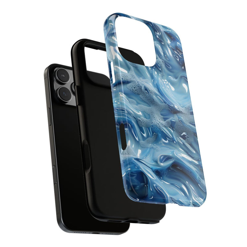 Blauw Abstract Golvend Patroon