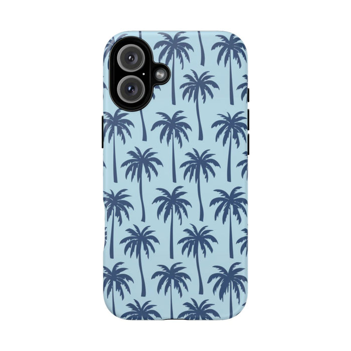 Blauw Palmbomenpatroon