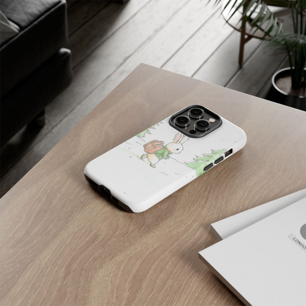 Schattig Konijntje met Rugzak in Besneeuwd Bos