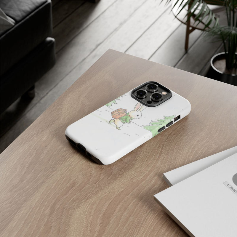 Schattig Konijntje met Rugzak in Besneeuwd Bos