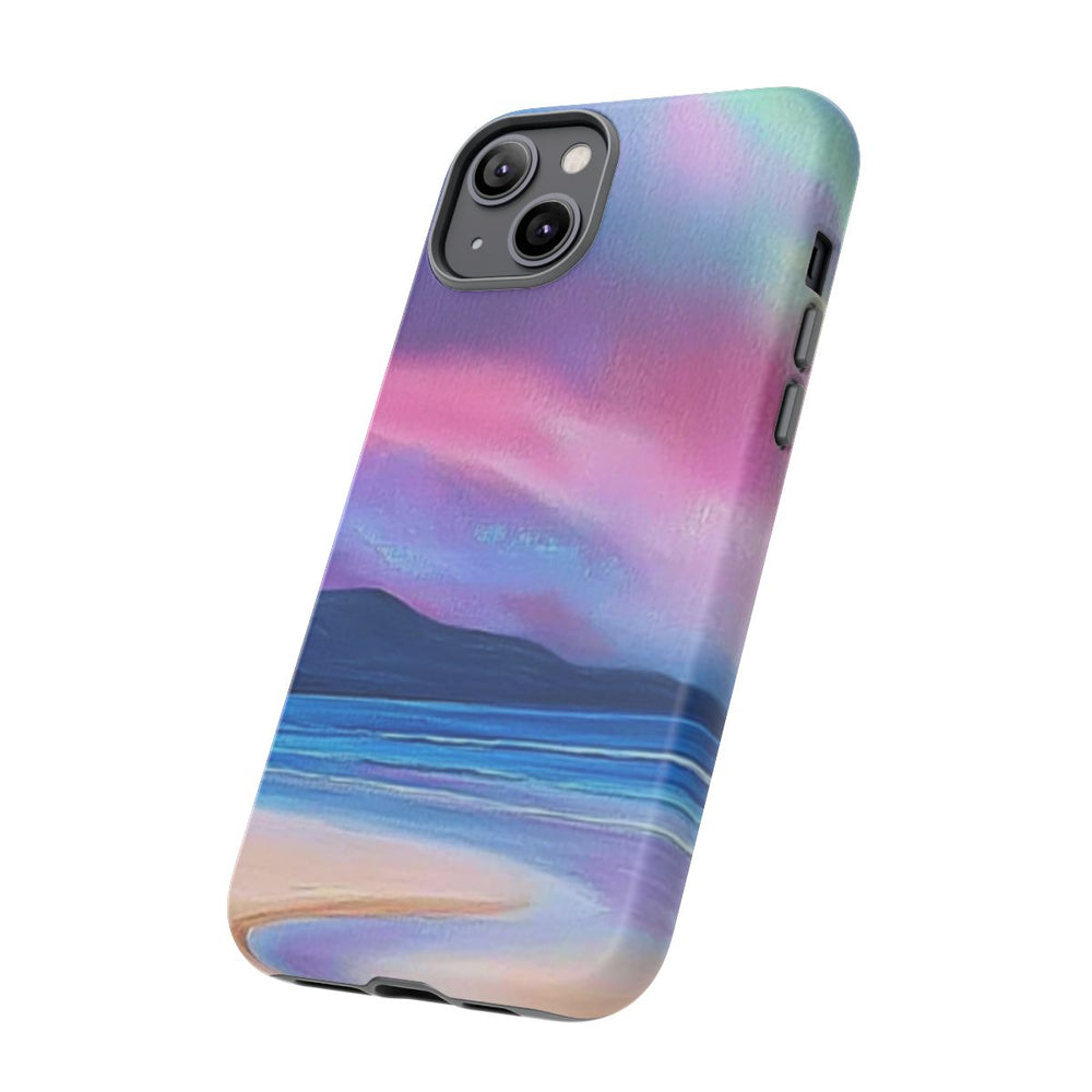 Noorderlicht Boven Rotsachtige Kust en Strand