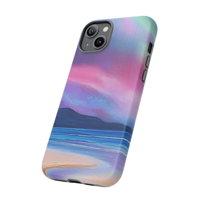 Noorderlicht Boven Rotsachtige Kust en Strand