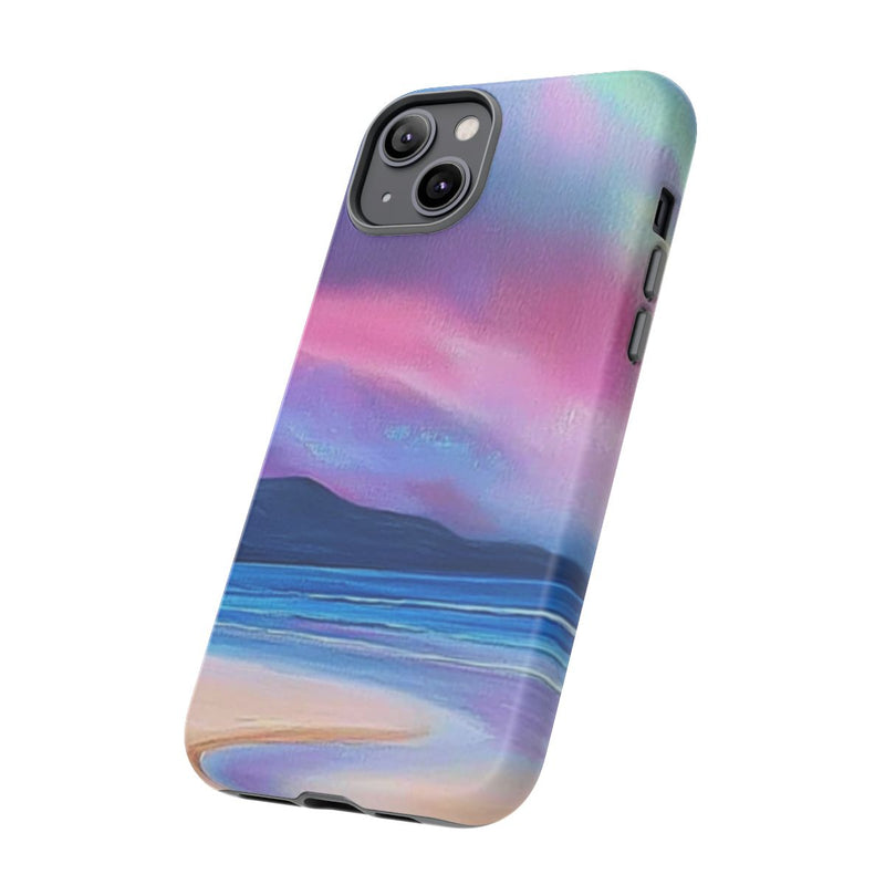 Noorderlicht Boven Rotsachtige Kust en Strand