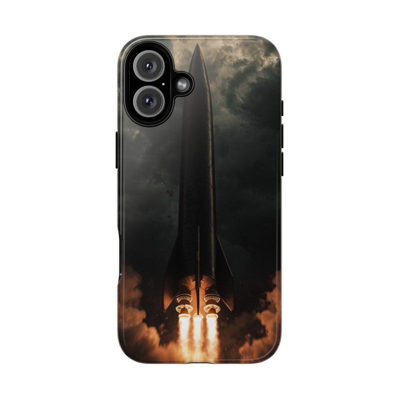 Donkere Raketlancering met Vurige Motoren